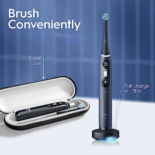 Black Rechargeable Electric Toothbrush with 5 Cleaning Settings, 2 Replacement Heads, and Travel Case Q6858