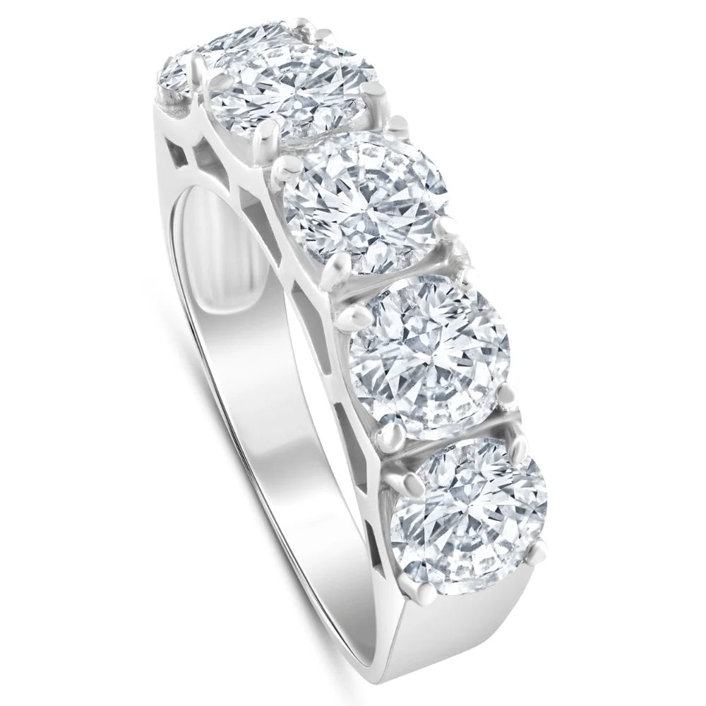 14K White Gold Lab Grown Diamond Wedding Ring M198