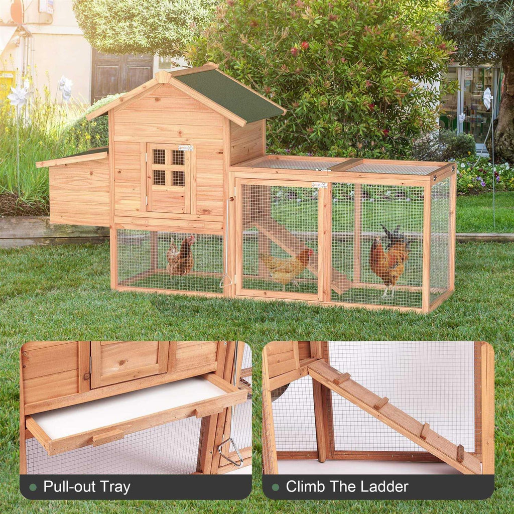 Large Wooden Chicken Coop with Ventilation W189385