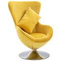 Swivel Egg Chair with Cushion Yellow R56586