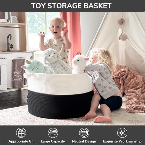 Large Cotton Rope Storage Basket 90L Grey K513