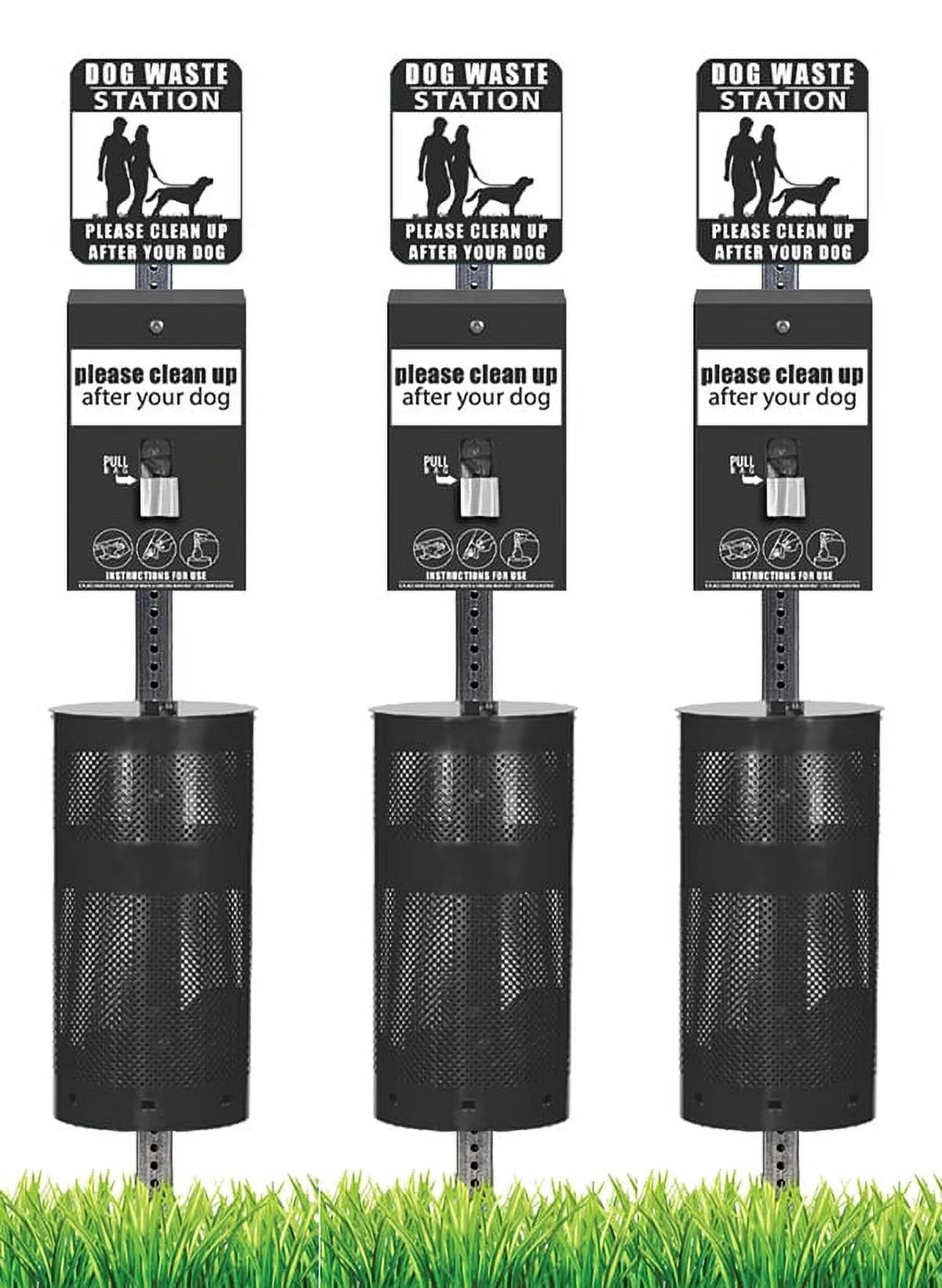 Dog Waste Station with 400 Bags and 25 Can Liners O358626