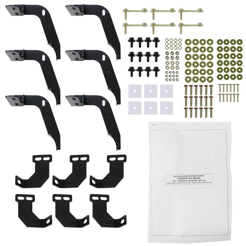 2pc Oval Side Step Bars Nerf Running Boards B6702