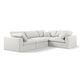 Cream Linen Fabric Modular Sectional S6052