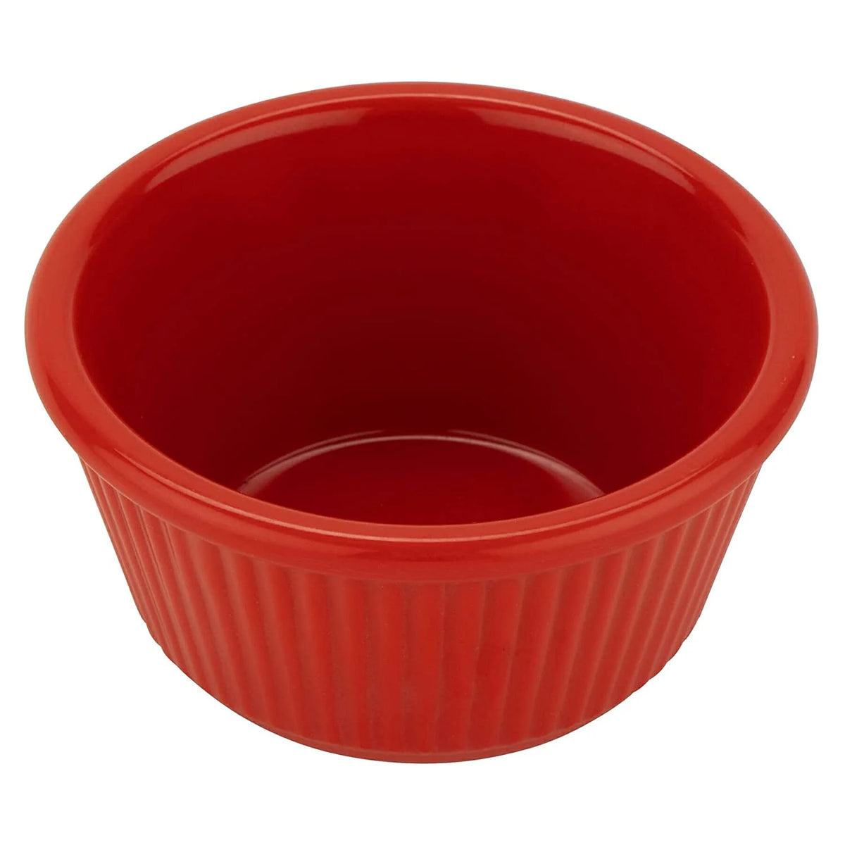 Red 4 oz Fluted Ramekin, Pack of 12 K345419