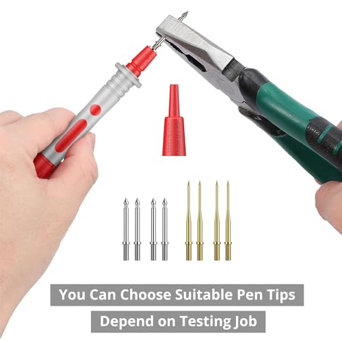 24pcs Electrical Multimeter Test Lead Kit with Alligator Clips, Test Probe, Spring Grabber, Banana Plug Z4406