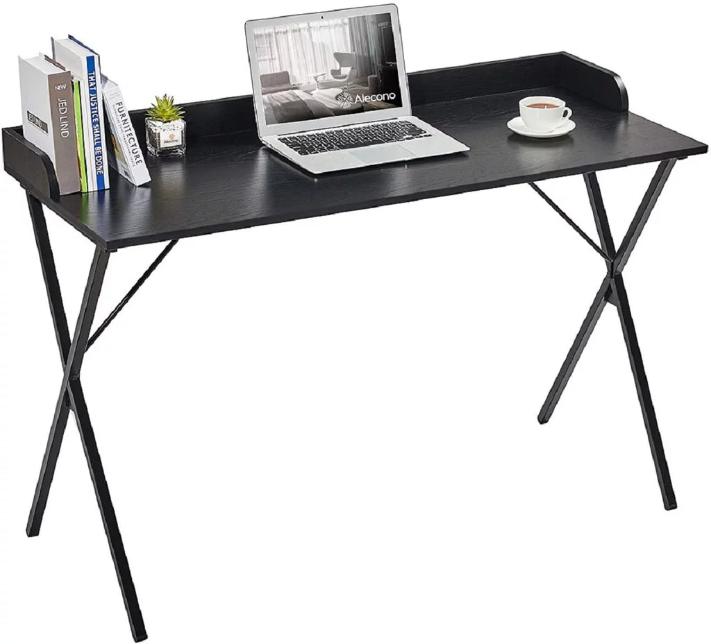 Computer Desk with Metal Frame in Black W869