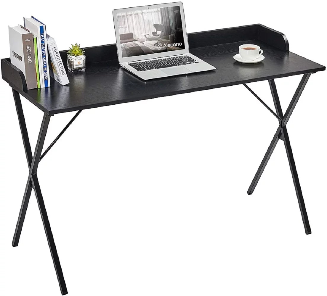 Computer Desk with Metal Frame in Black W869