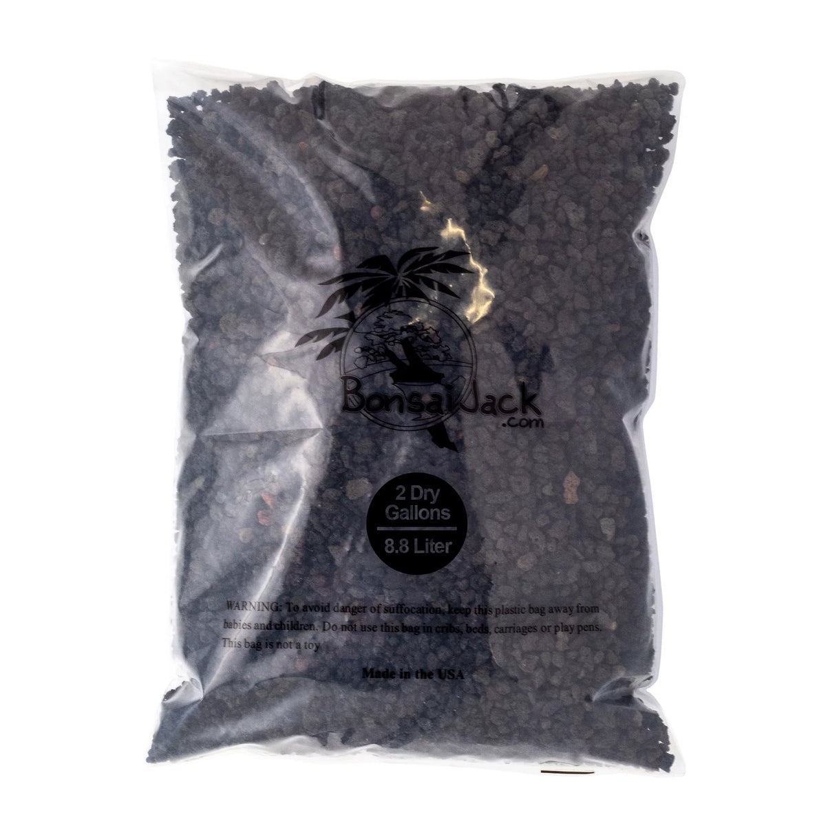 Black 1/4 inch Horticultural Lava Rock Soil Additive 2 Gallons J54544