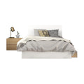 3 Piece Full Size Bedroom Set Natural Maple & White B3828