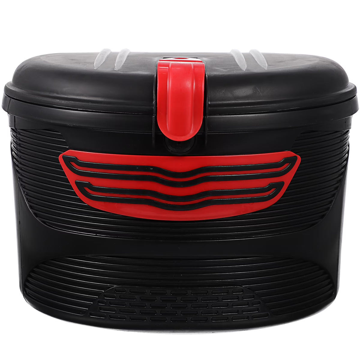 Red Electric Mountain Bike Front Frame Hanging Plastic Storage Basket with Lock V18384
