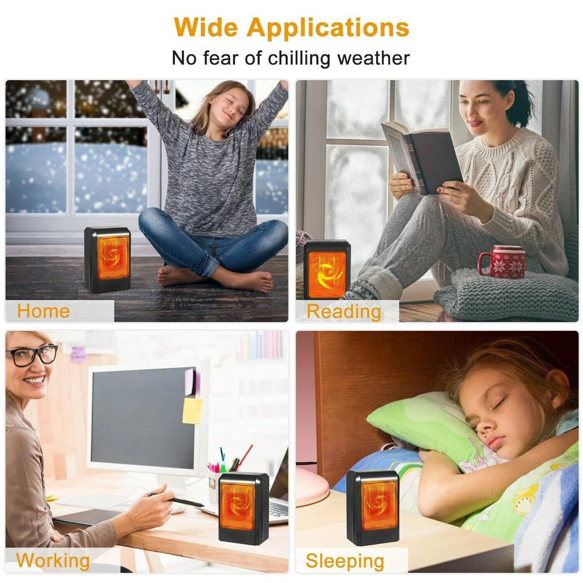 500W Mini Ceramic Electric Heater F11589