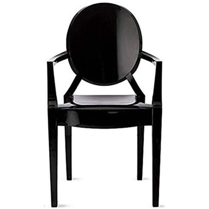 Black Oval Back Dining Armchair E14638