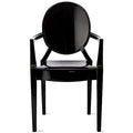 Black Oval Back Dining Armchair E14638