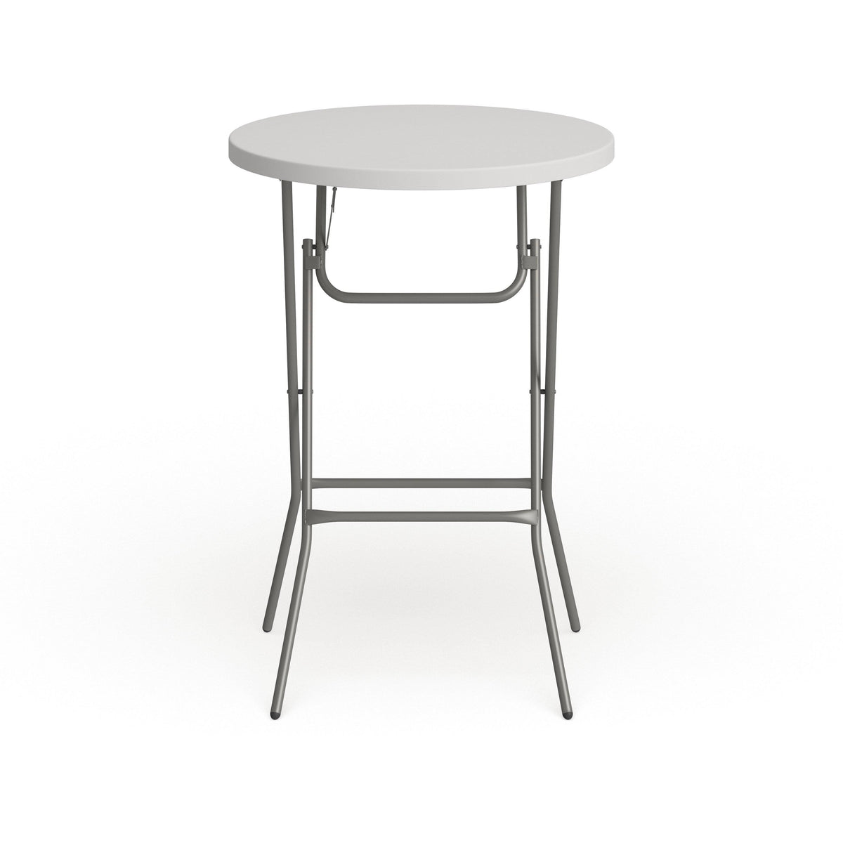 32-Inch Round Granite White Plastic Bar Height Folding Table Y5266
