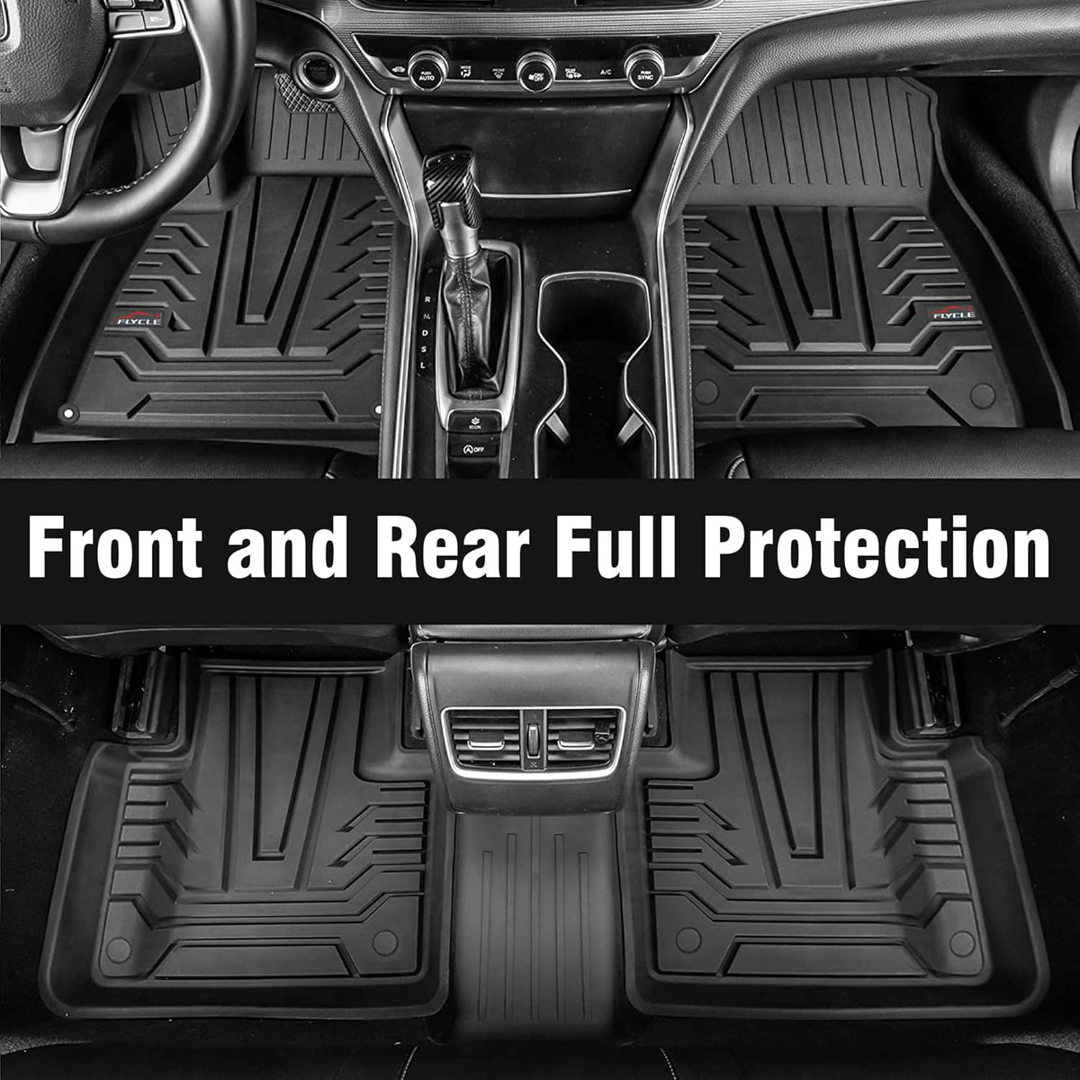 TPE Black All Weather Car Floor Mats for Honda Civic R2902