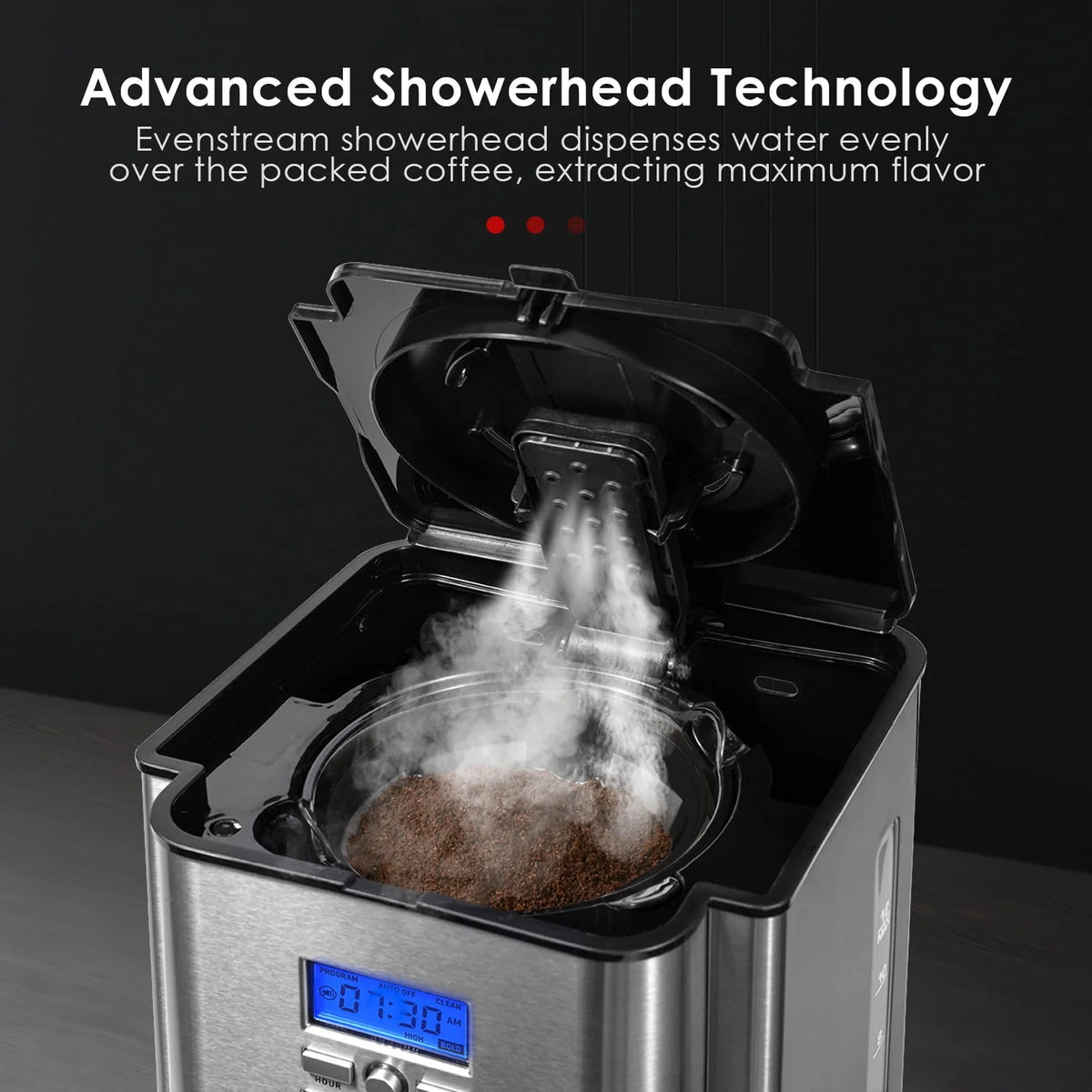 Stainless Steel 12 Cup Programmable Drip Coffee Maker C656255