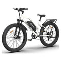 Electric Mountain Bike 750W 48V 13AH Removable Lithium Battery 26" 4.0 inch Fat Tire White R7189