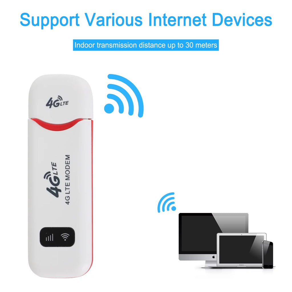 4G Unlocked Portable Hotspot Mini Wifi Router USB Modem 100Mbps LTE A101662