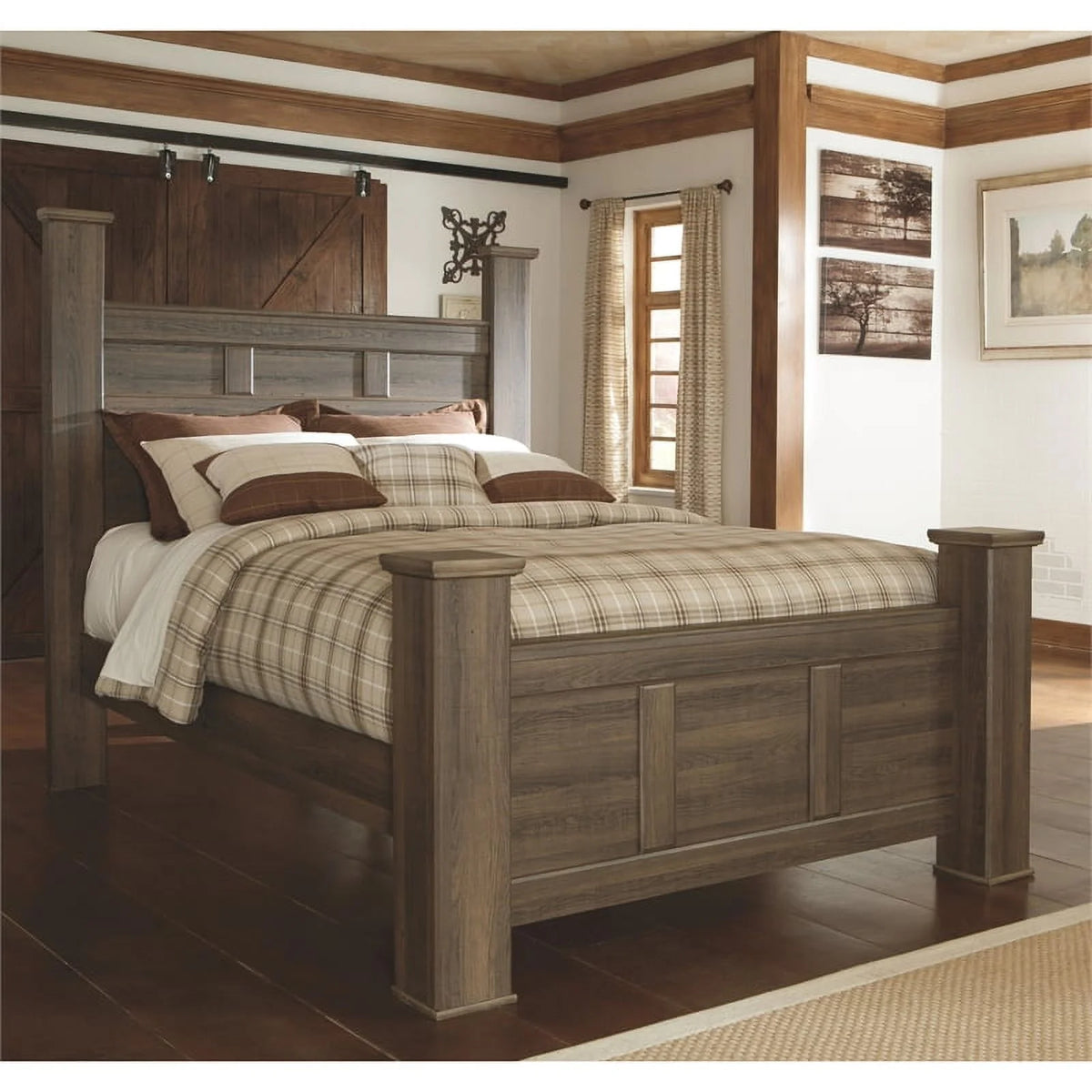 Queen Bed in Dark Brown A960078