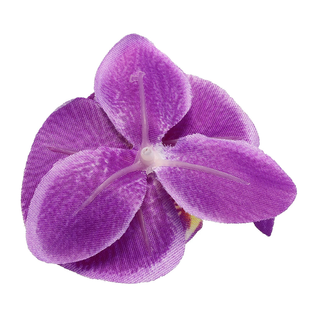 80Pack 2.8" Artificial Silk Butterfly Orchid Flower Heads Dark Purple M87926