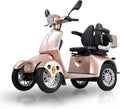800W Heavy Duty 4 Wheel Mobility Scooter 500lbs Capacity with 3-Speed Control & USB Charger Port, Under Seat Storage, Rose Y8640