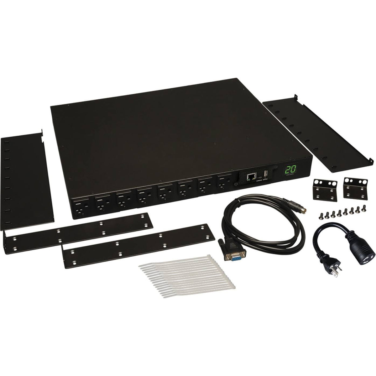 Horizontal PDU Switched 120V 1.9kW 20A 16 Outlet Rackmount PDU B475668