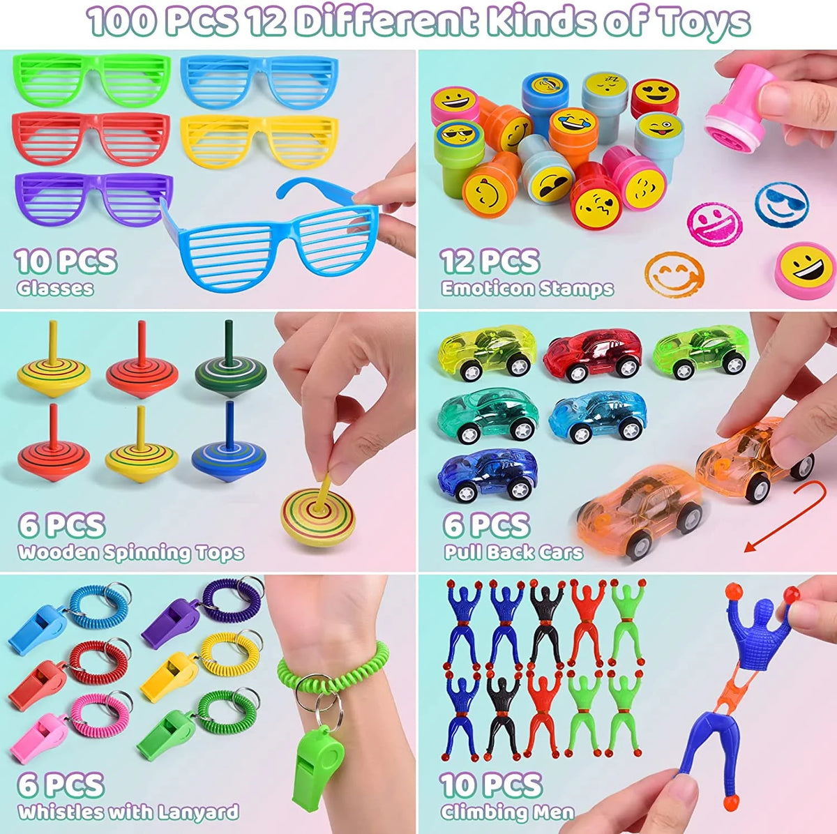 100 Pc Assorted Party Toys Set W82998