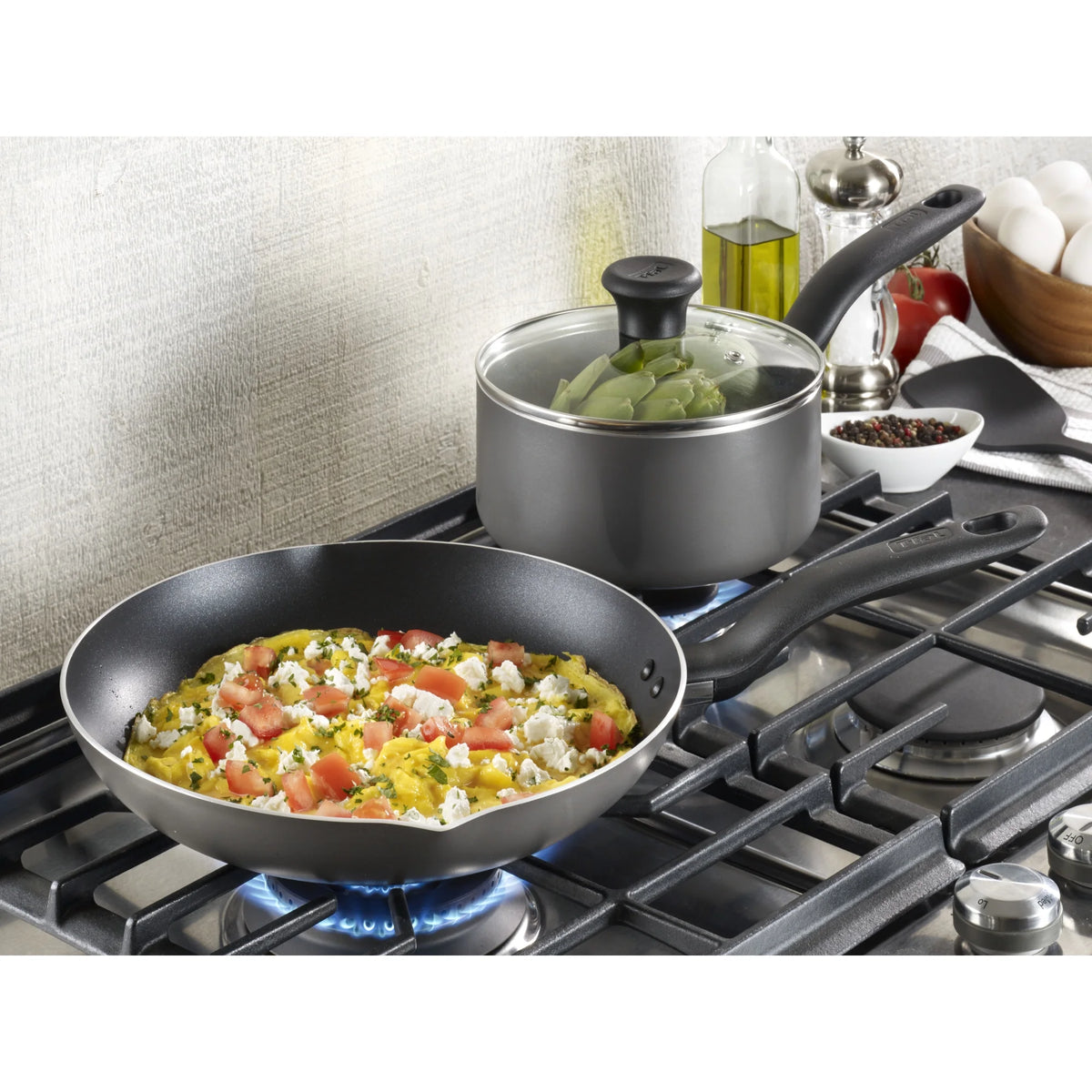 10 Piece Non-Stick Black Cookware Set M327