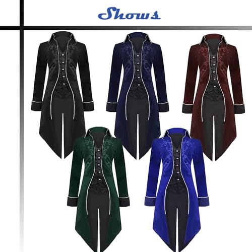 Medieval Steampunk Tailcoat Halloween Costumes Jacket G19174