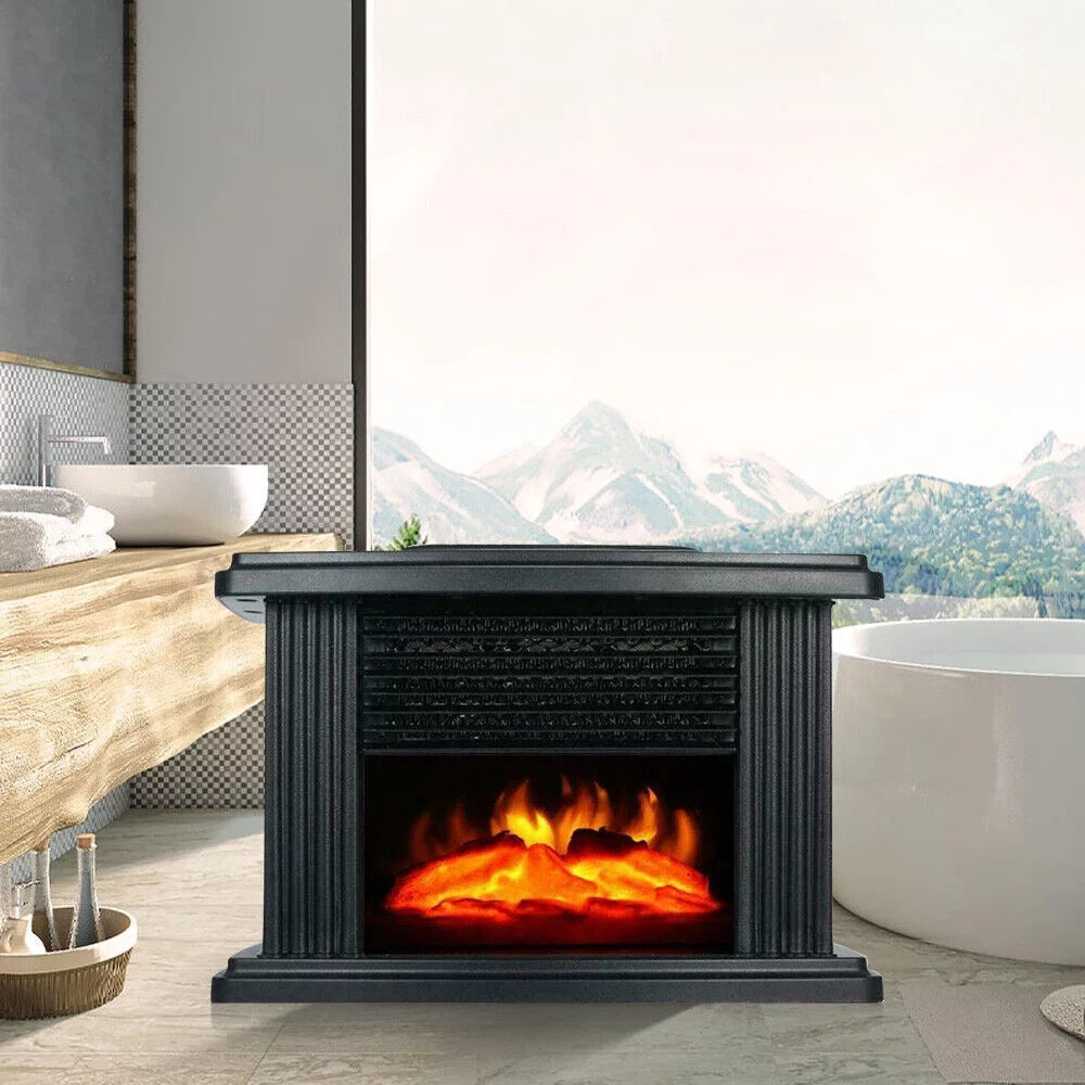 Portable Electric Fireplace Heater Adjustable 3D Flame Y208198