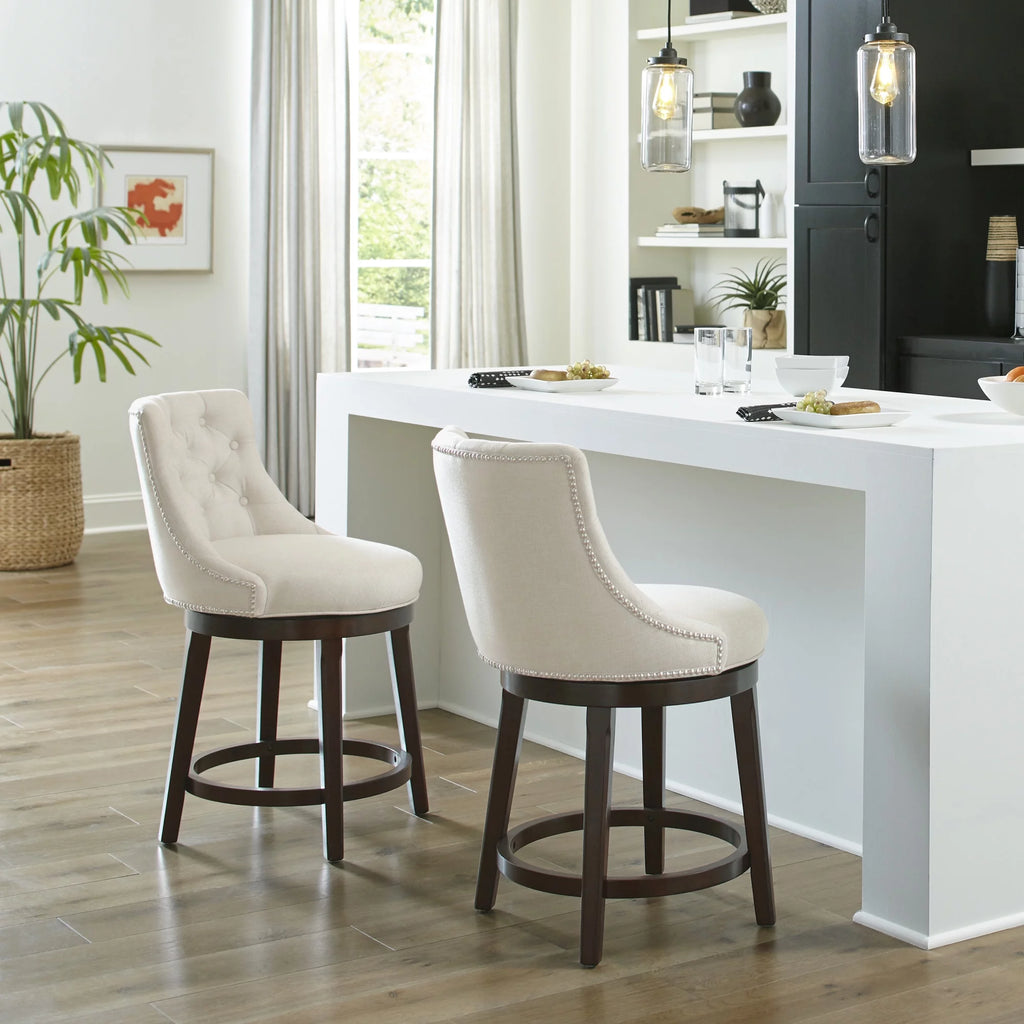 Wood Counter Height Swivel Stool J242040