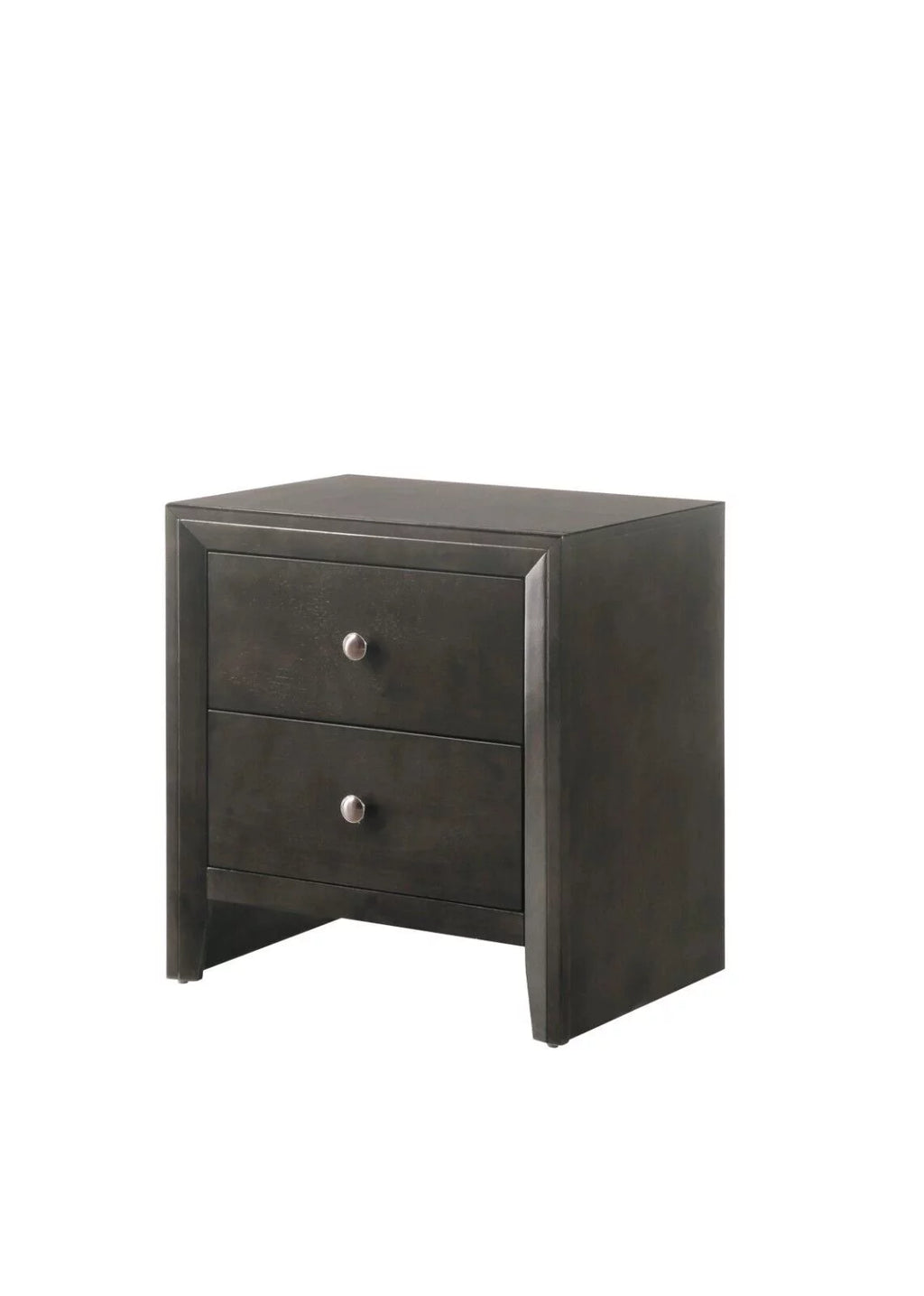 Gray 5pc Wood Bedroom Set with Dresser Mirror Nightstands A5851