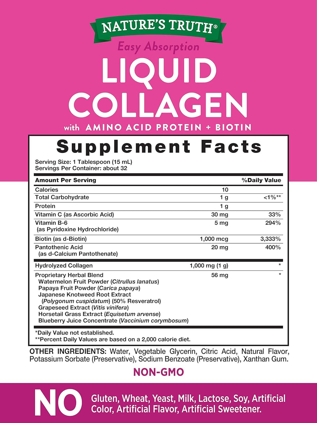 Off-White Liquid Collagen Supplement 16 oz J295685