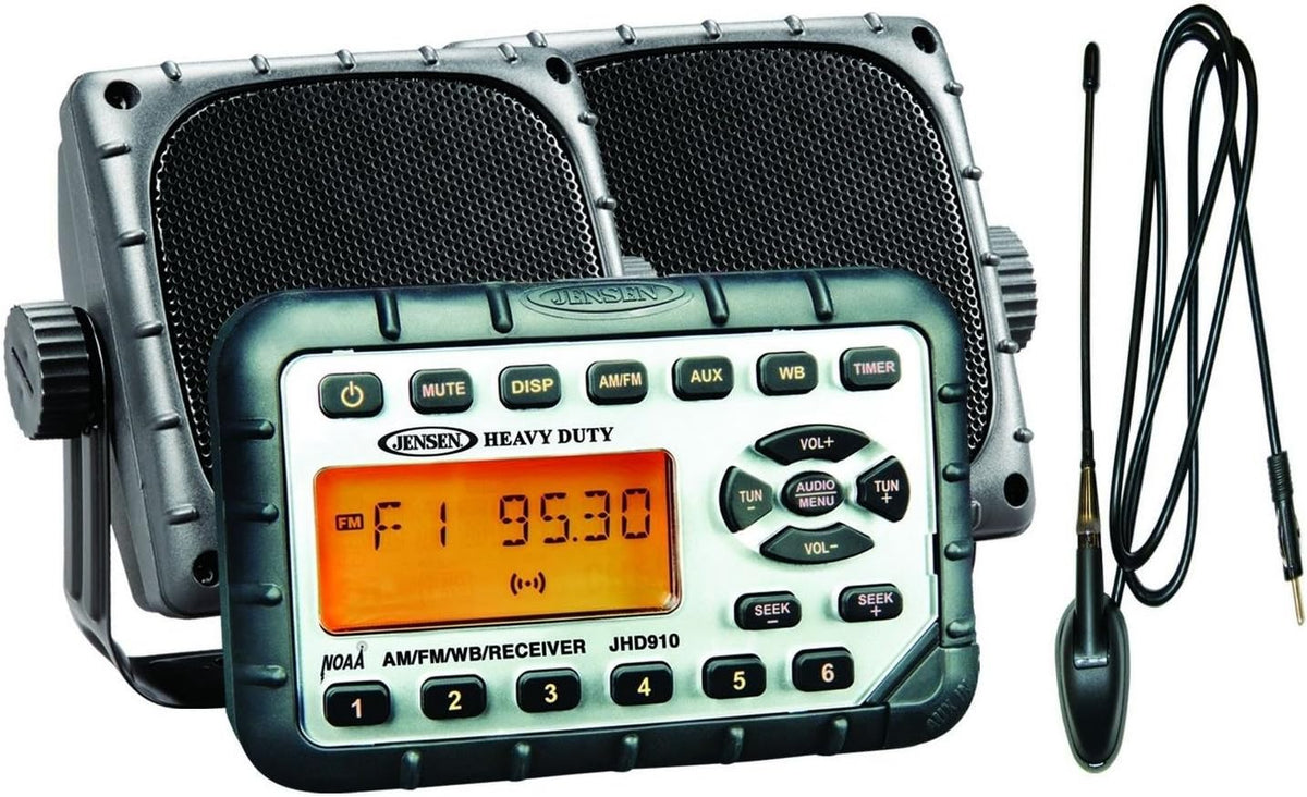 Package - Includes Waterproof Mini AM/FM/WB/Stereo, Pair of 3.5" Waterproof Mini Speakers and Top Side Rubber Antenna M973433
