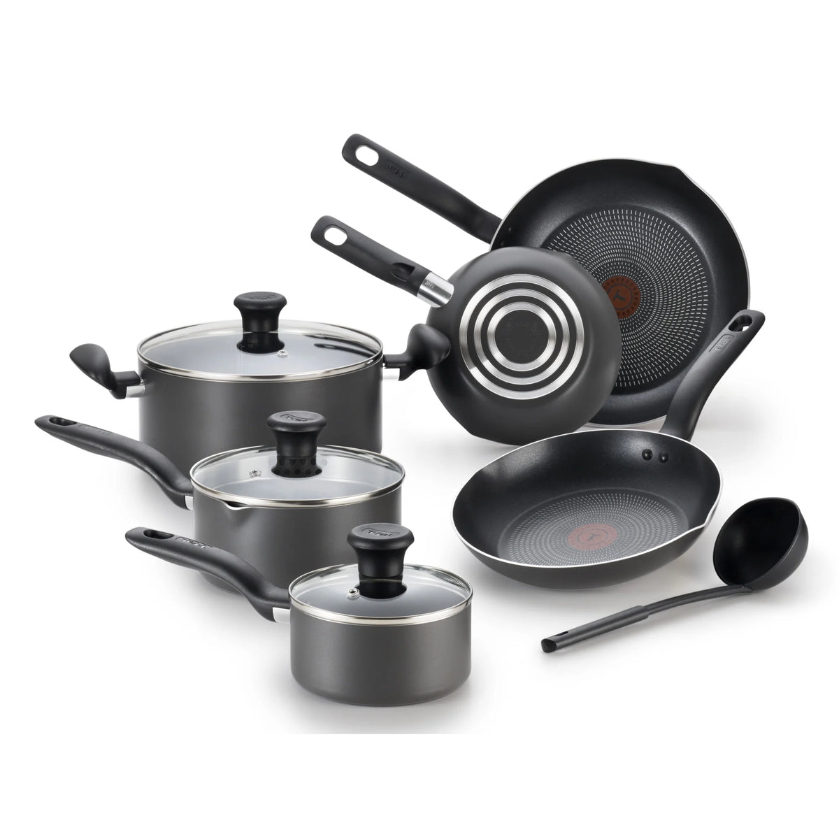 10 Piece Non-Stick Black Cookware Set M327