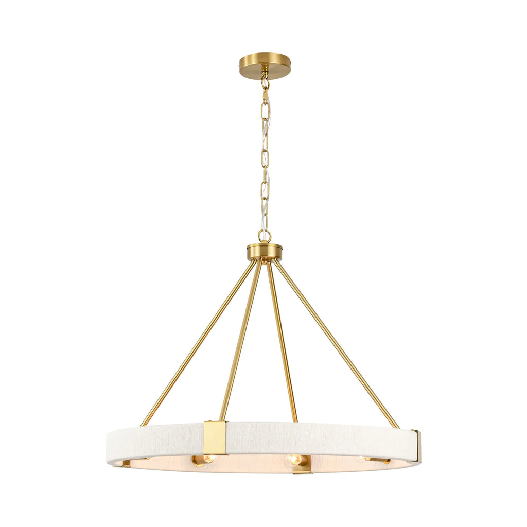 8-Light Dimmable Fabric Ring Chandelier Q157