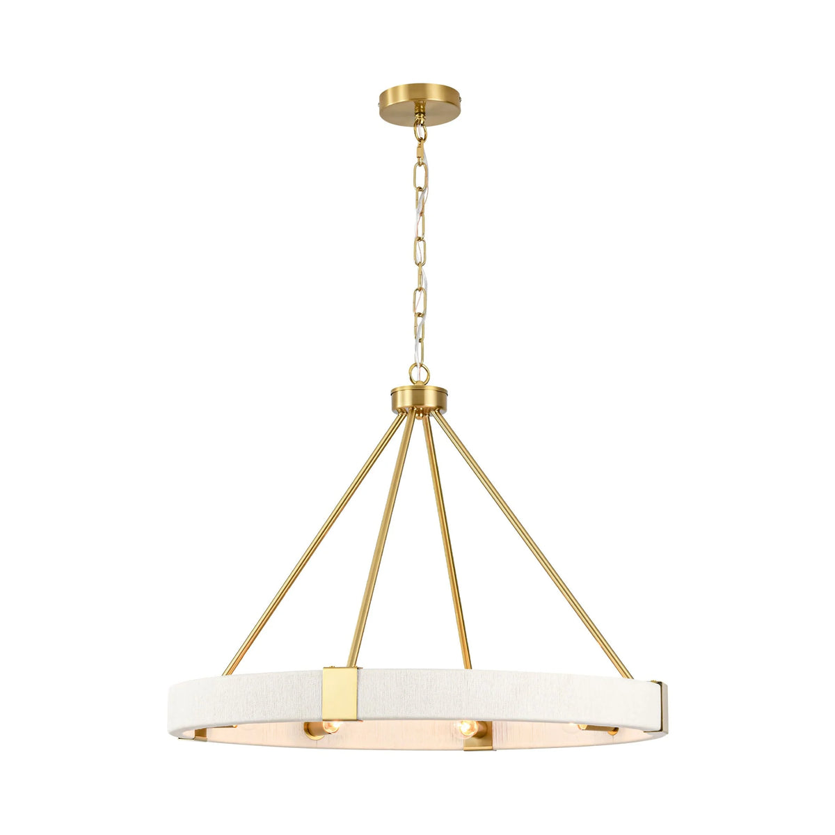 8-Light Dimmable Fabric Ring Chandelier Q157
