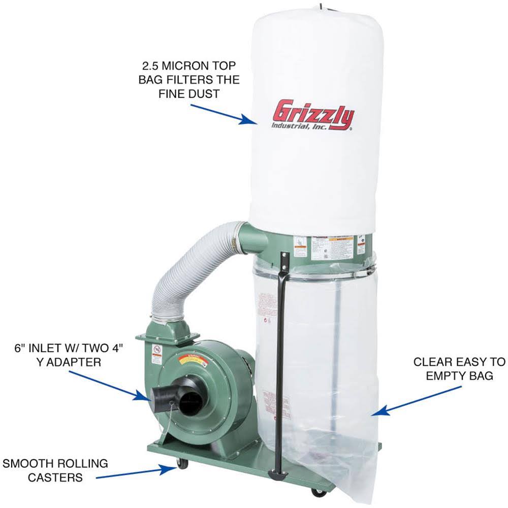 1-1/2 HP Dust Collector H846649