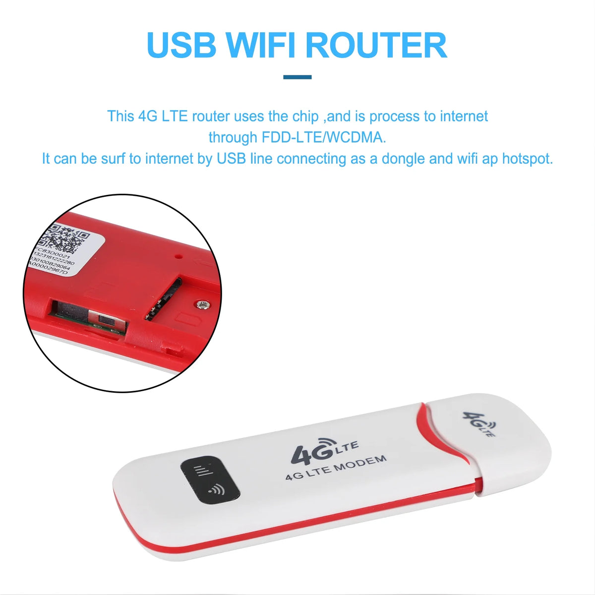 4G Unlocked Portable Hotspot Mini Wifi Router USB Modem 100Mbps LTE A101662