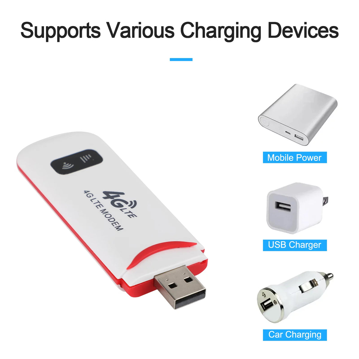 4G Unlocked Portable Hotspot Mini Wifi Router USB Modem 100Mbps LTE A101662