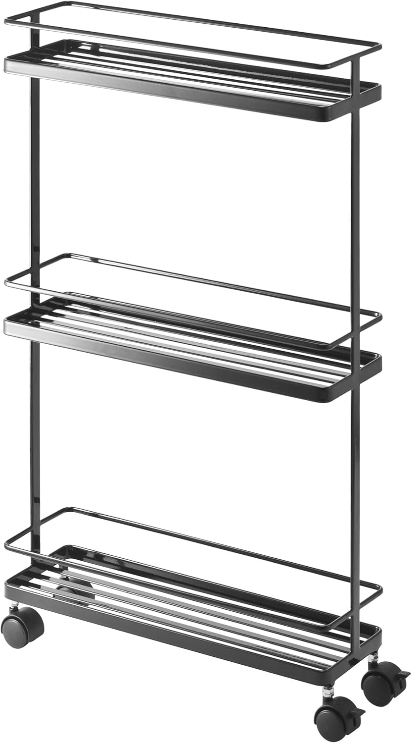 White Rolling Kitchen Storage Cart Q789436