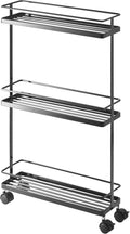 White Rolling Kitchen Storage Cart Q789436