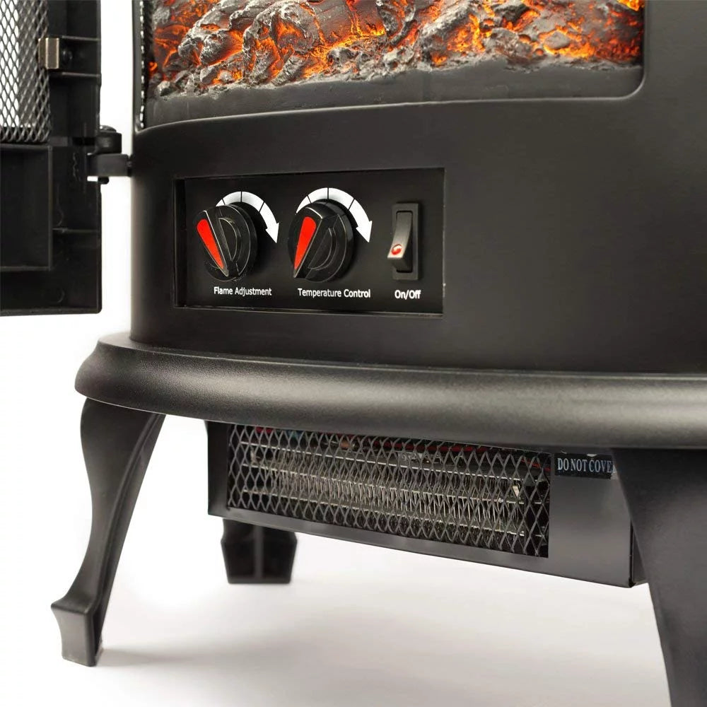 Black Free Standing Electric Fireplace Stove B687