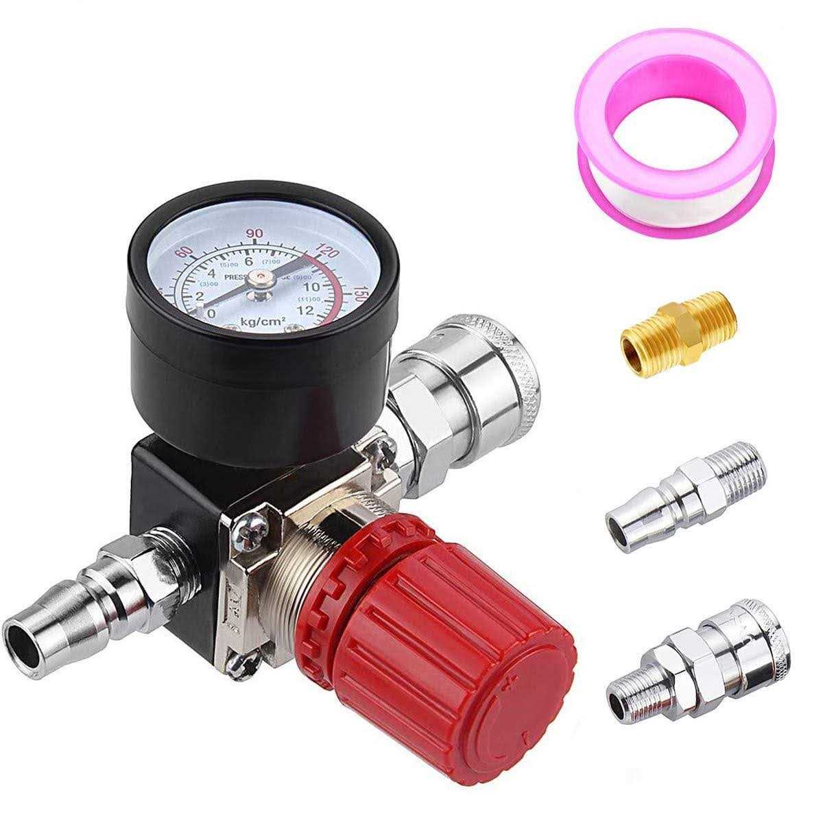 Air Compressor Pressure Regulator with Dial Gauge 0-175 psi R4989