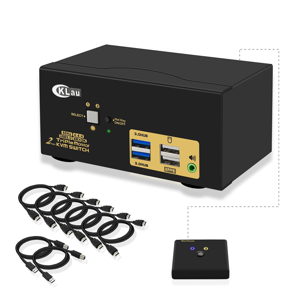 4 Port HDMI 2.0 USB 3.0 KVM Switch with Cables Z2390