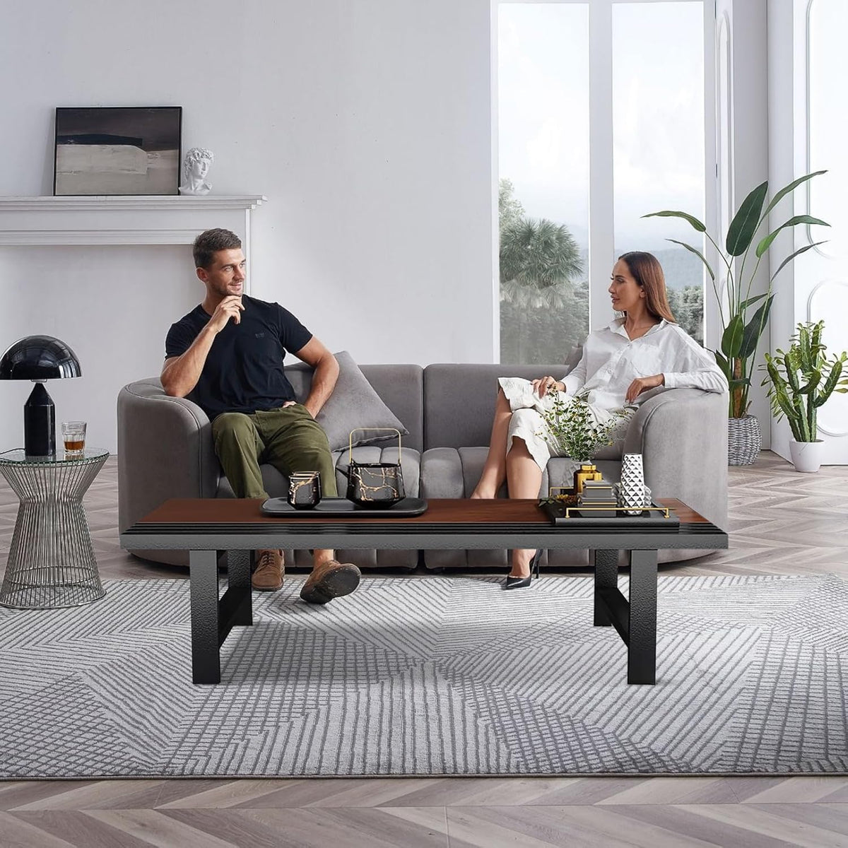 39.4in Rectangular Low Coffee Table Q839793