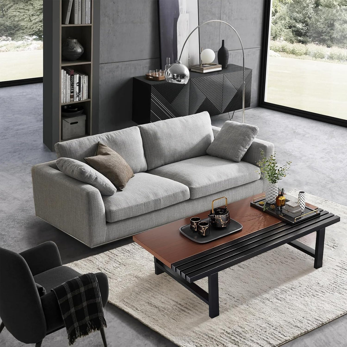 39.4in Rectangular Low Coffee Table Q839793