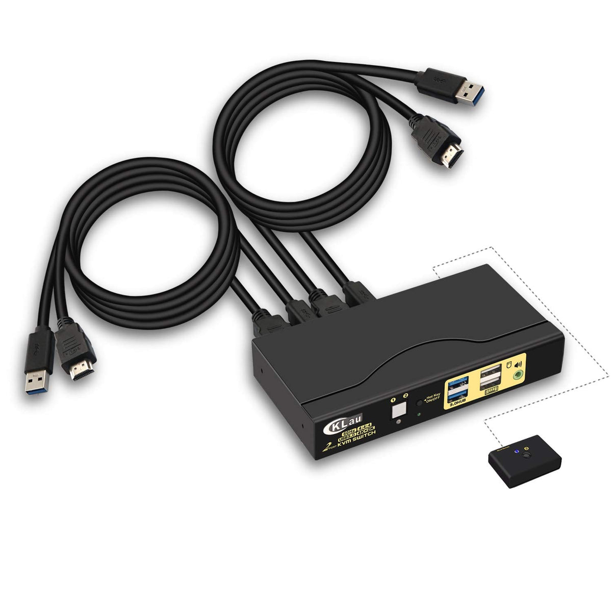 4 Port HDMI 2.0 USB 3.0 KVM Switch with Cables Z2390