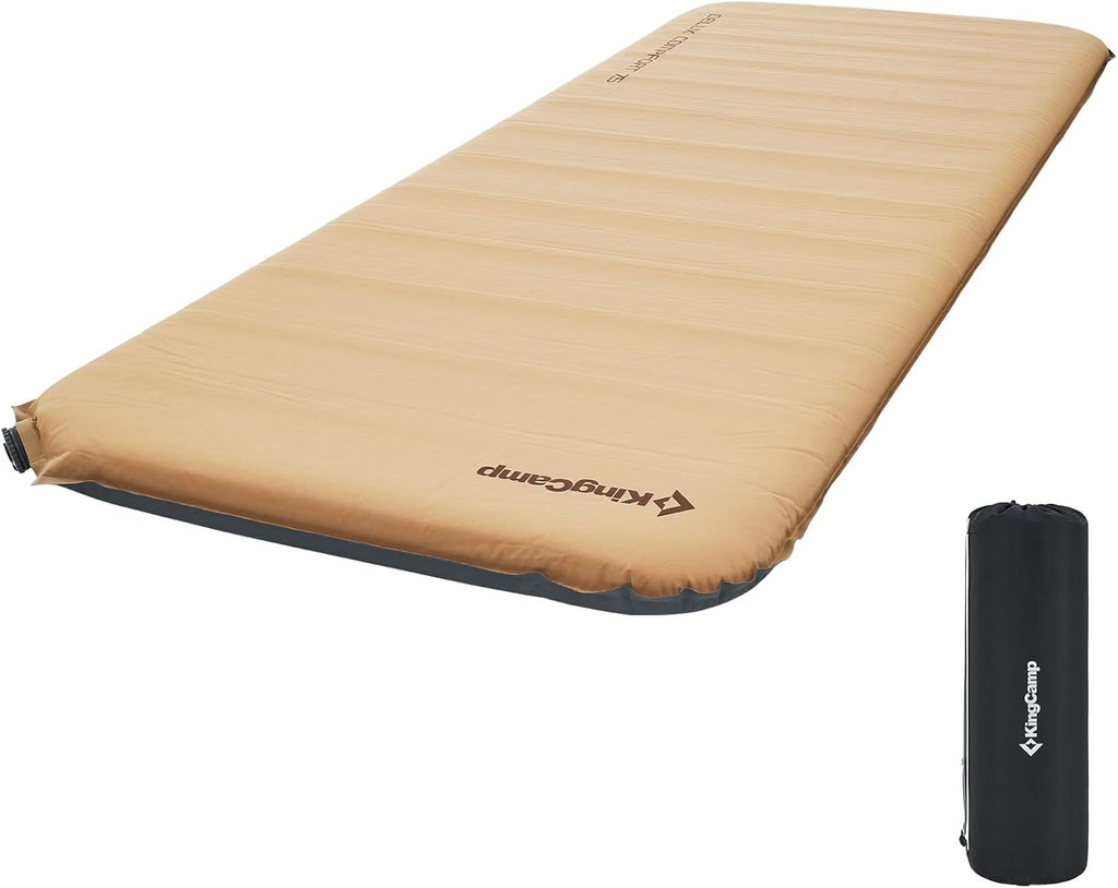 Self Inflating Insulated Camping Sleeping Pad Blue K4830